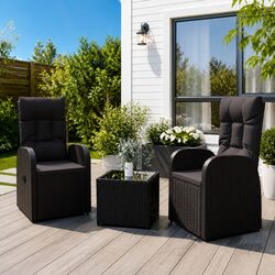 Durable 3 Piece Outdoor Lounge Set with Comfort Features