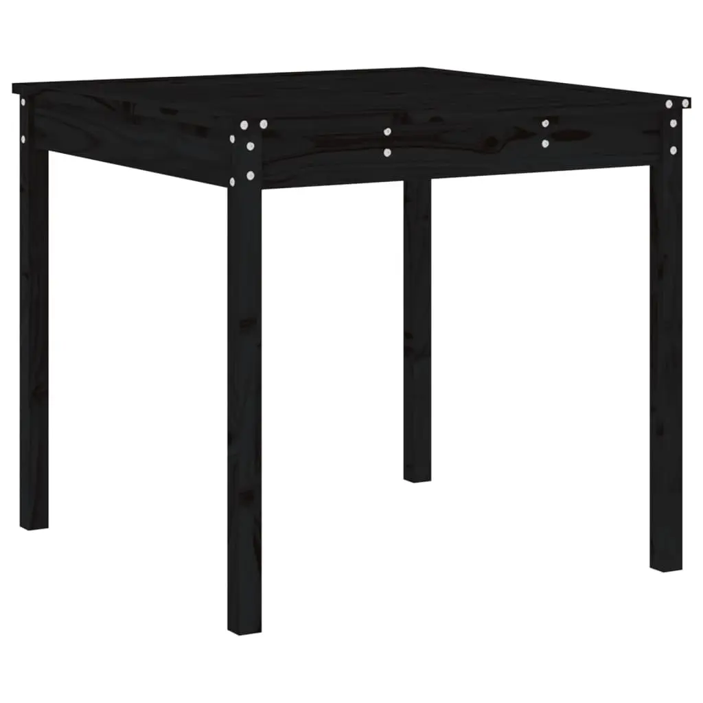 Garden Bistro Set Outdoor Furniture 3 Piece Solid Pine Wood Table Stools Black