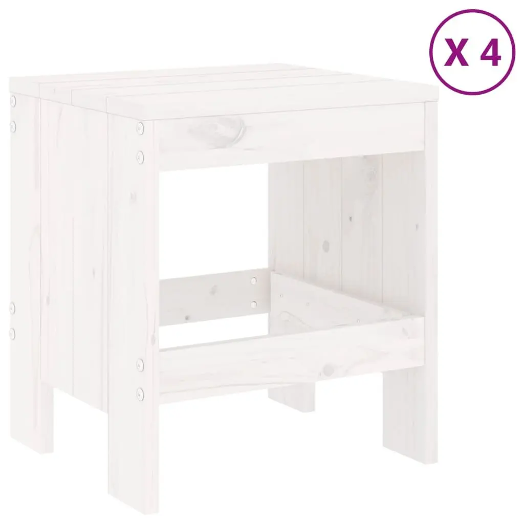 5 Piece White Pine Dining Set for Relaxing Outdoors
