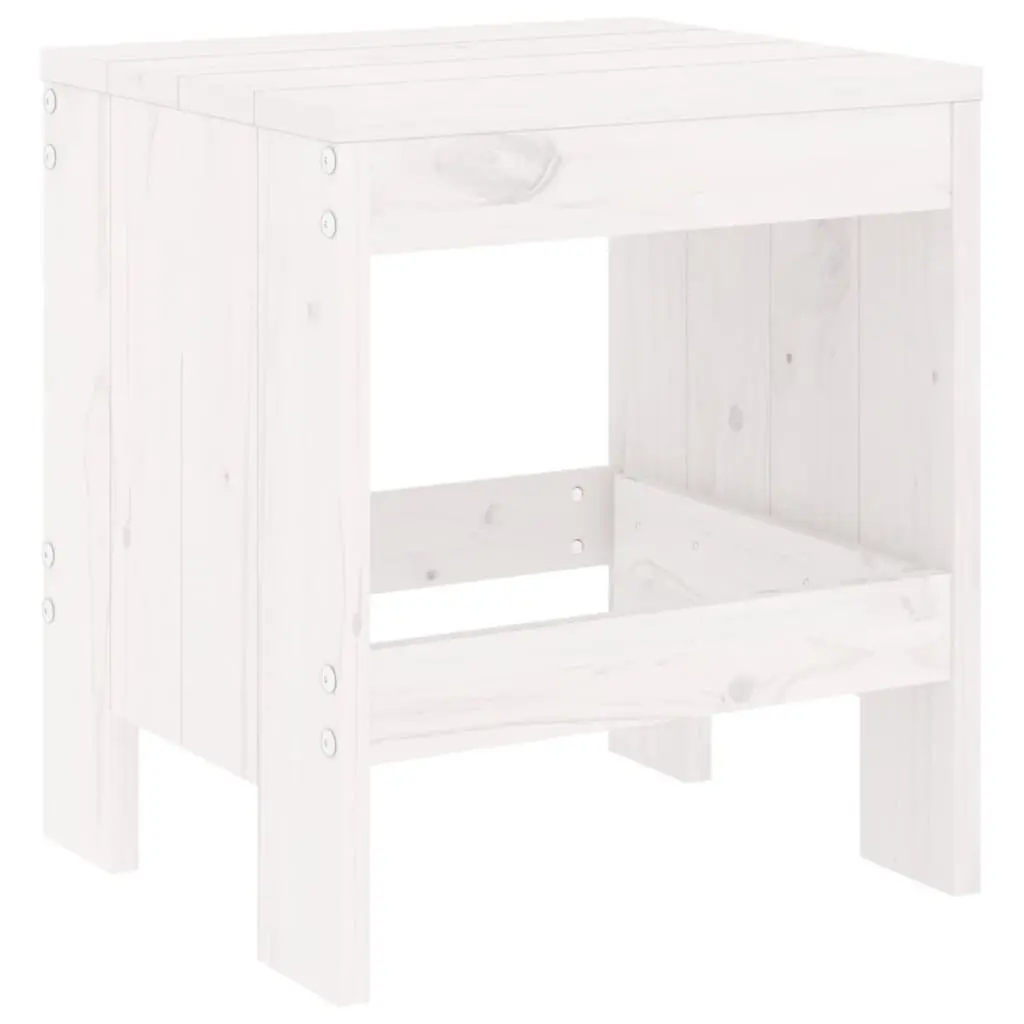 5 Piece White Pine Dining Set for Relaxing Outdoors