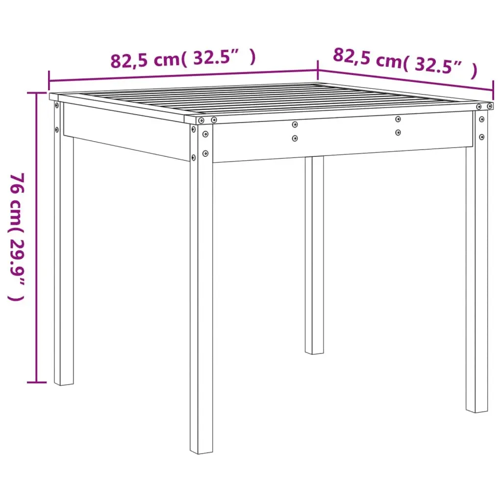 5 Piece White Pine Dining Set for Relaxing Outdoors