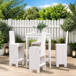 Comfortable and Value-Driven 5 Piece Garden Bar Set