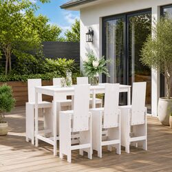 Value-Driven 7-Piece White Garden Bar Set