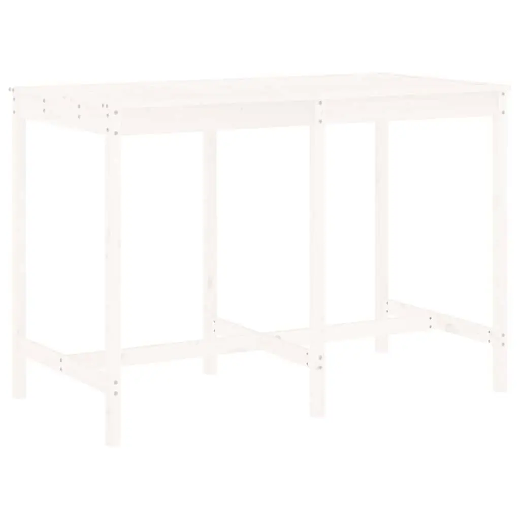 Garden Bar Set 7 Piece White Outdoor Furniture Patio Backyard Dining Seating