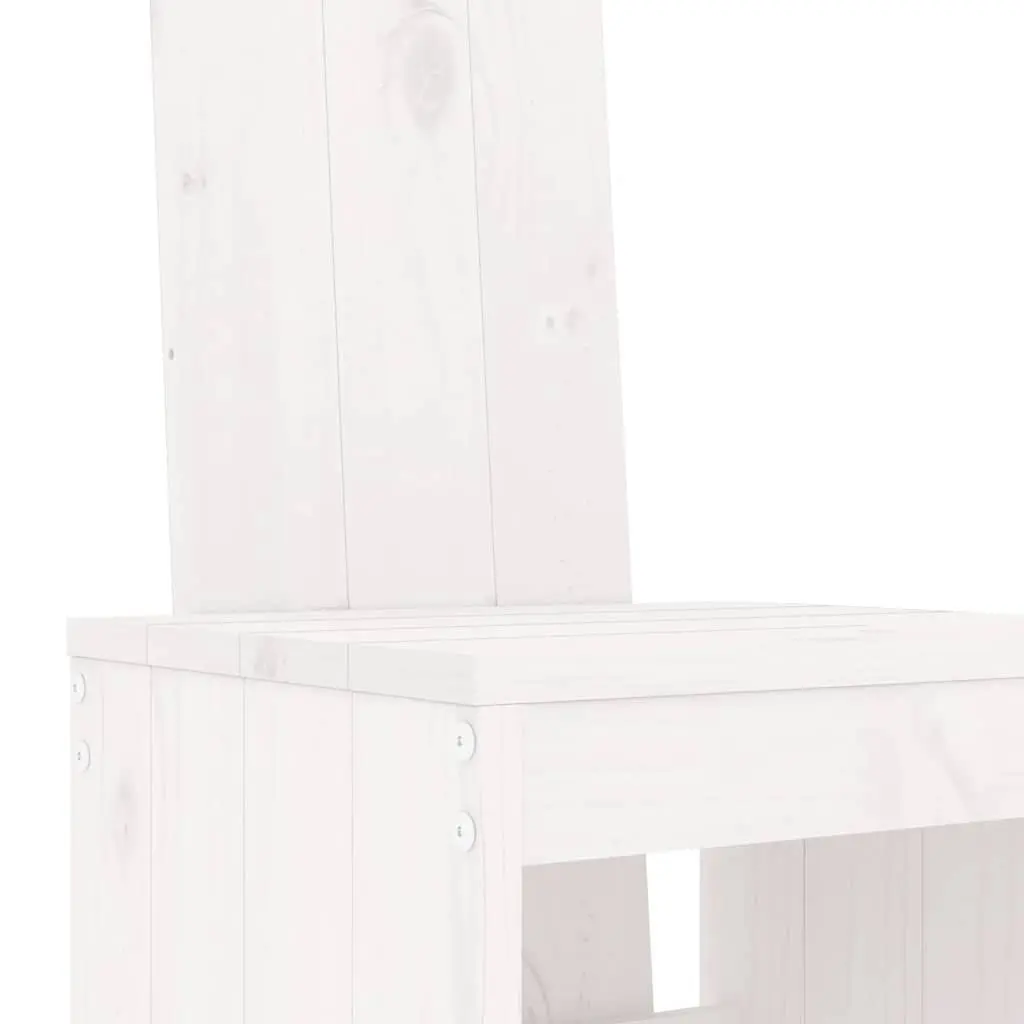Garden Bar Set 7 Piece White Outdoor Furniture Patio Backyard Dining Seating