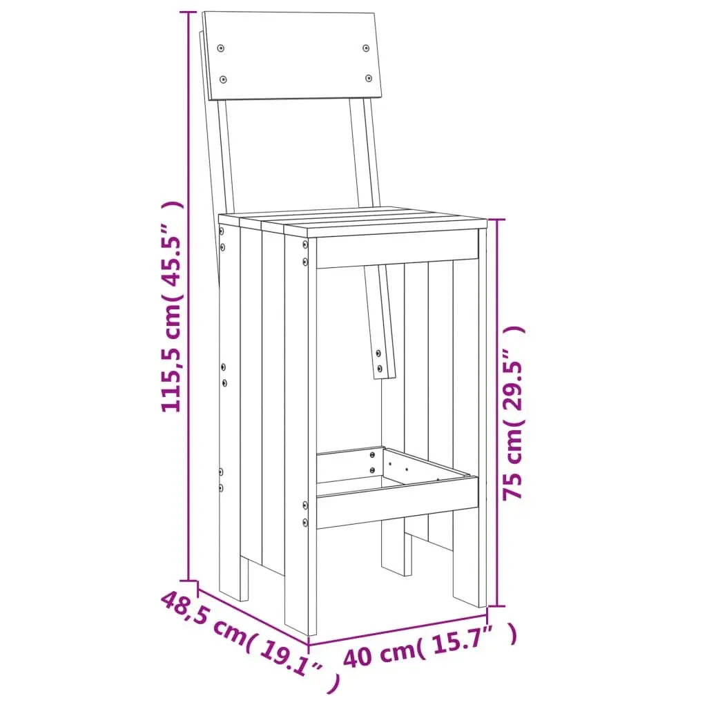 5 Piece Garden Bar Set