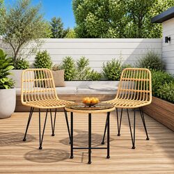 Practical Brown Garden Dining Set - Comfort Included