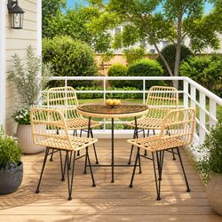 Practical 5-Piece Dining Set for Outdoor Use