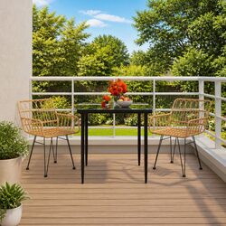 Comfortable and Practical 3-Piece Garden Dining Set