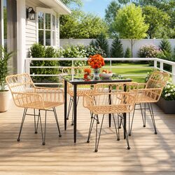 Reliable 5 Piece Garden Dining Set for Outdoor Enjoyment