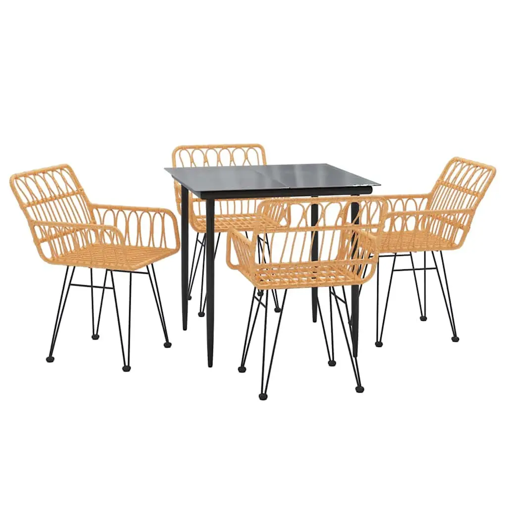 5 Piece Garden Dining Set for Outdoor Enjoyment
