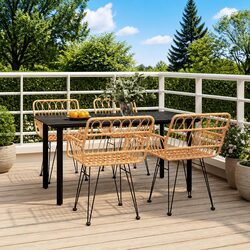 Reliable 5-Piece Garden Dining Set for Outdoor Use