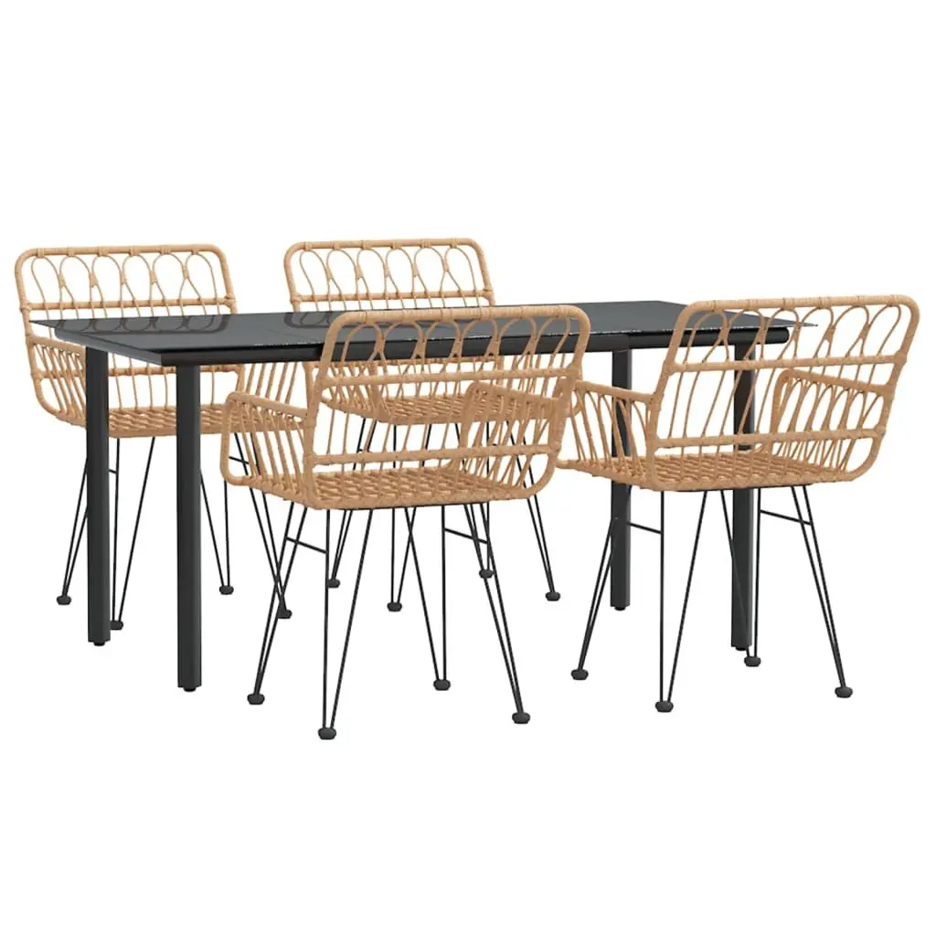 5-Piece Garden Dining Set for Outdoor Use