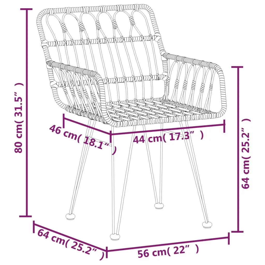 5-Piece Garden Dining Set for Outdoor Use