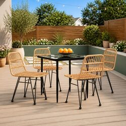 Comfortable 5-Piece Outdoor Dining Set for Gatherings