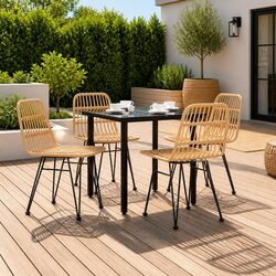 Reliable 5 Piece Garden Dining Set for Outdoor Use
