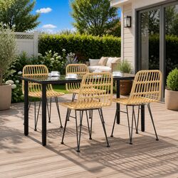 Reliable 5 Piece Garden Dining Set with Comfort and Value