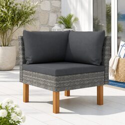 Comfortable Grey Rattan Corner Sofa for Outdoor Living