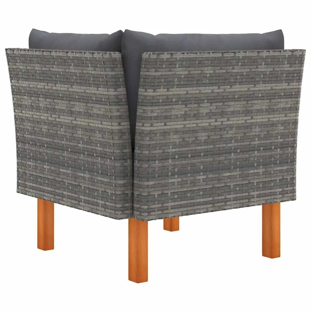 Outdoor Corner Sofa Sectional Grey Rattan Garden Furniture