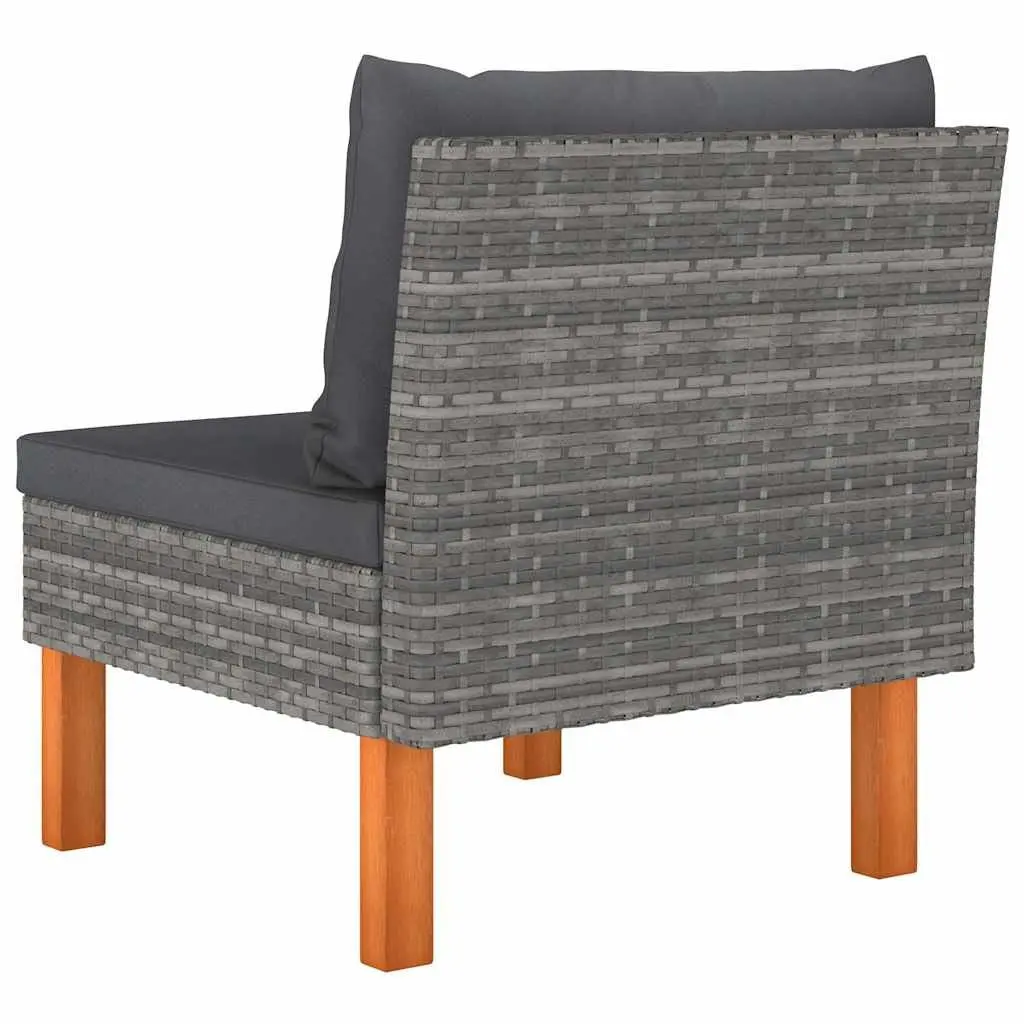 Grey Rattan Outdoor Middle Sofas