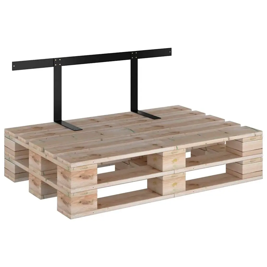 Pallet Sofa Backrest Support 110cm Black Outdoor Furniture