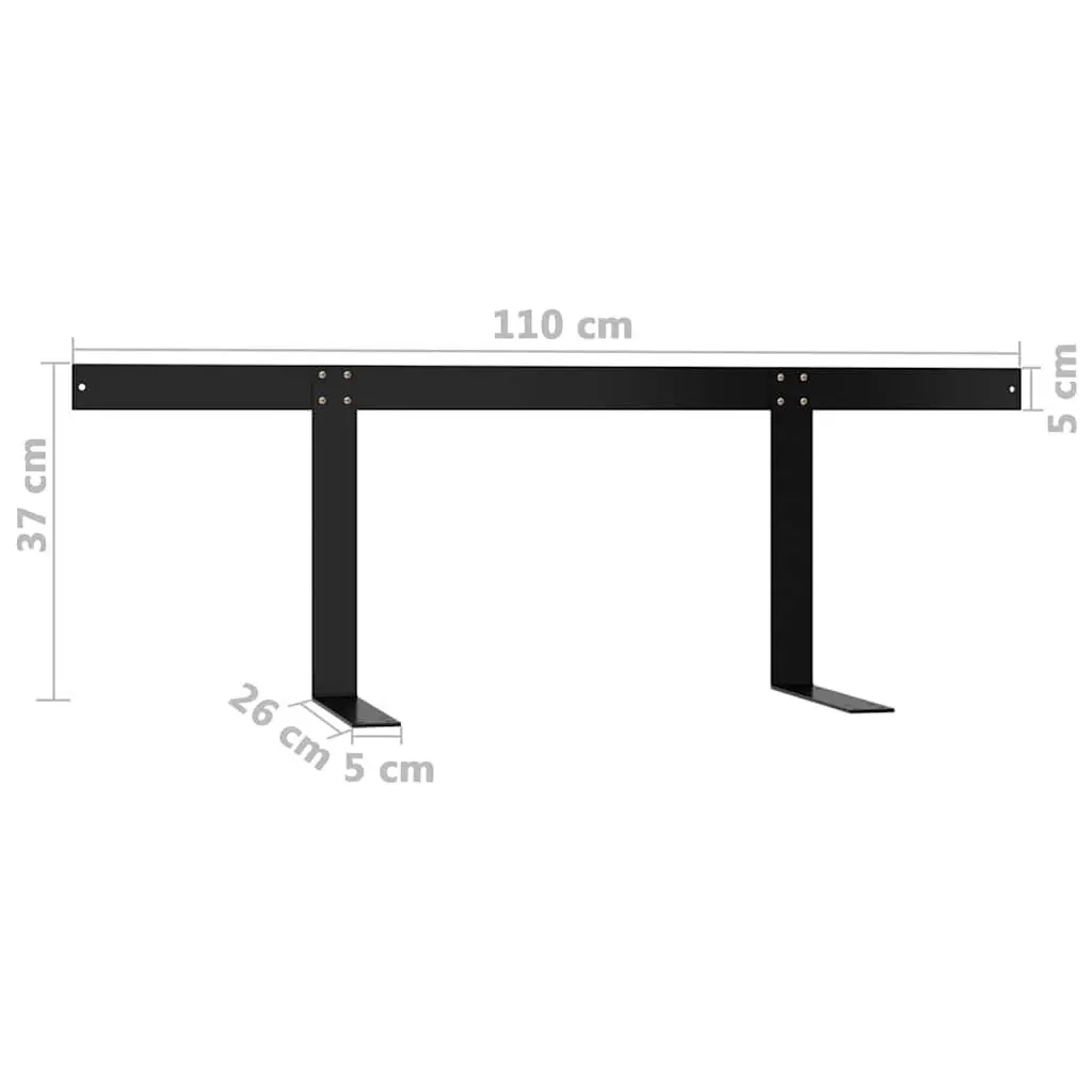Pallet Sofa Backrest Support 110cm Black Outdoor Furniture