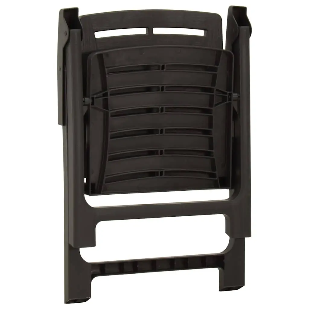 Outdoor Chairs Garden Seating 2 Pieces Anthracite Plastic Patio Furniture