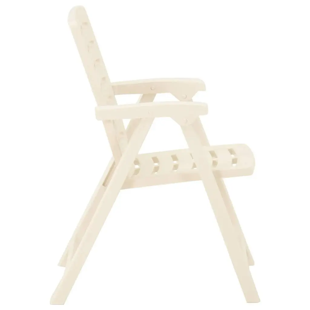 Outdoor Chairs 4 Pcs Set Garden Patio Seating Lightweight Easy Clean White