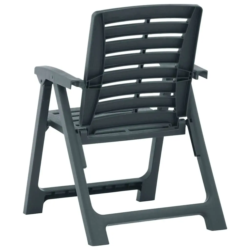 Outdoor Chairs Garden Seating Plastic Lightweight Green Set of 4