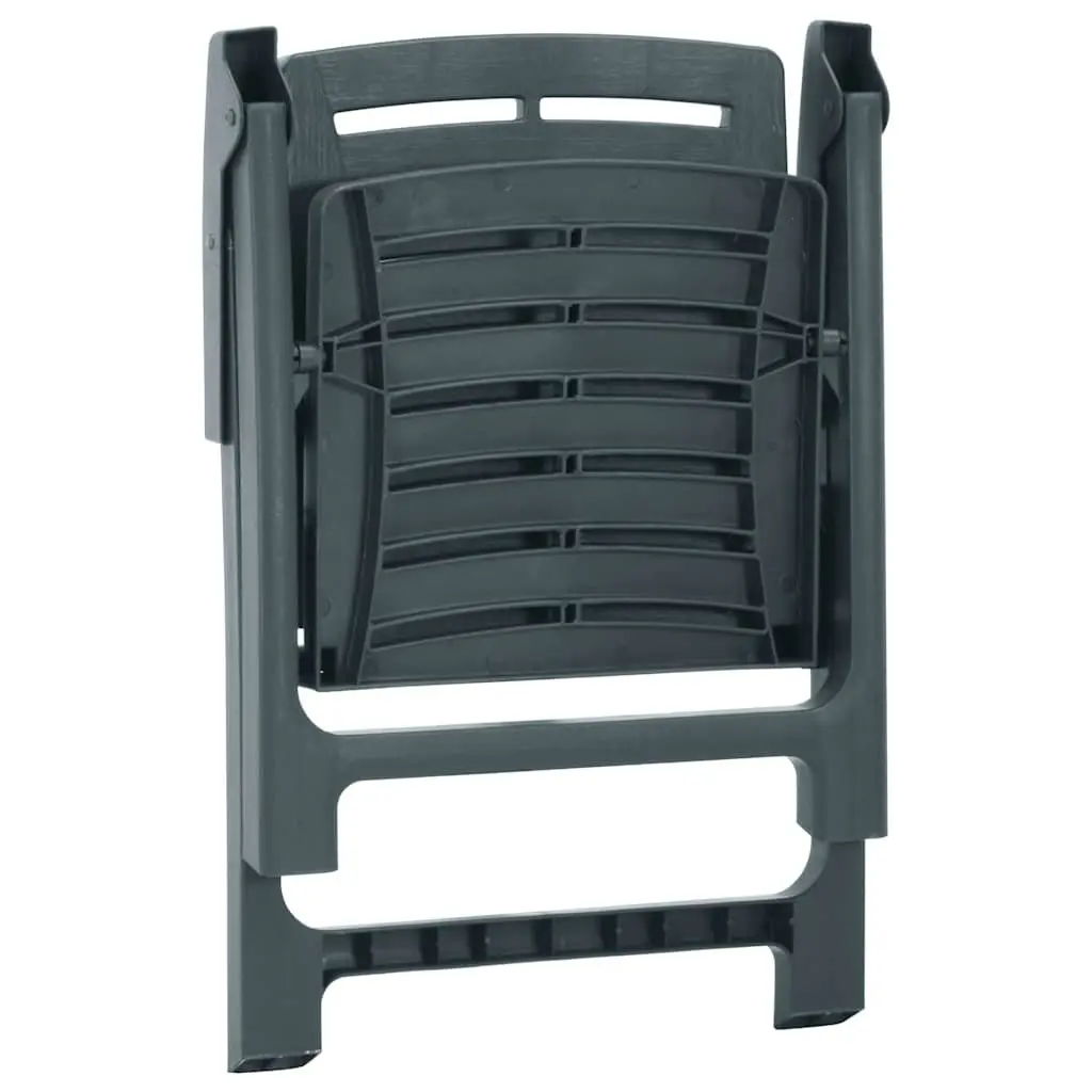 Outdoor Chairs Garden Seating Plastic Lightweight Green Set of 4
