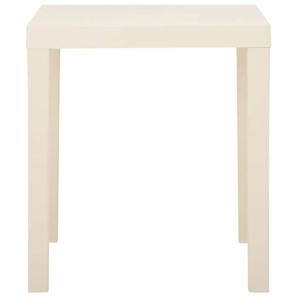 White Plastic Garden Dining Table 79x65x72cm