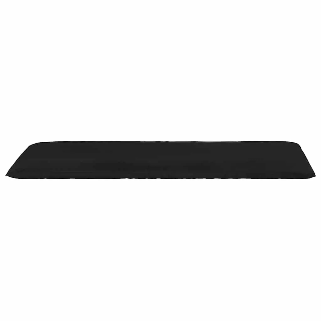 Foldable Sunlounger Black Oxford Fabric Garden Beach Outdoor Lounging Chair Bed