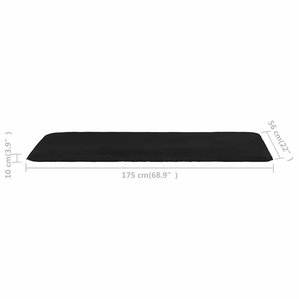 Foldable Sunlounger Black Oxford Fabric Garden Beach Outdoor Lounging Chair Bed