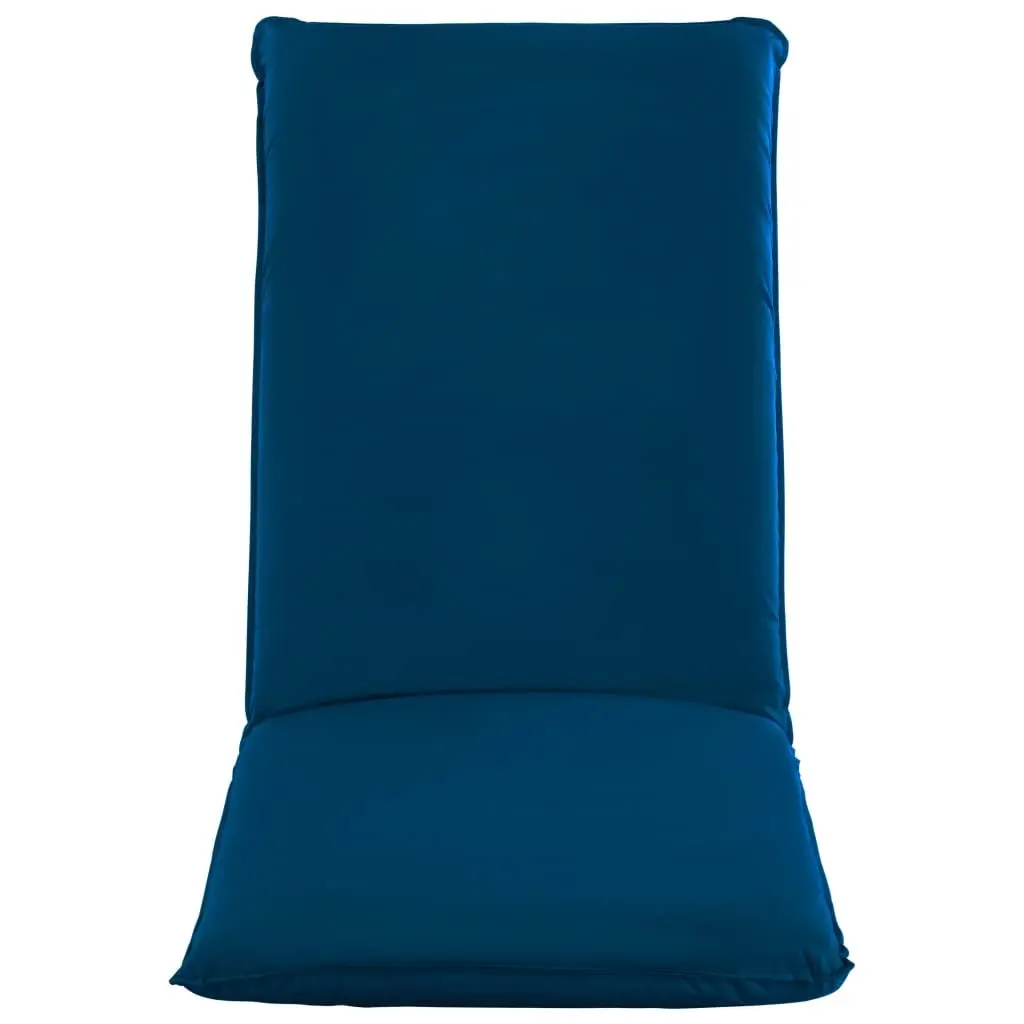 Foldable Sun Lounger Adjustable Outdoor Garden Beach Reclining Chair Blue