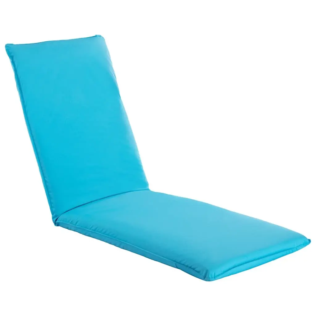 Foldable Sunlounger Adjustable 5-Level Blue Oxford Fabric Garden Beach Lounger