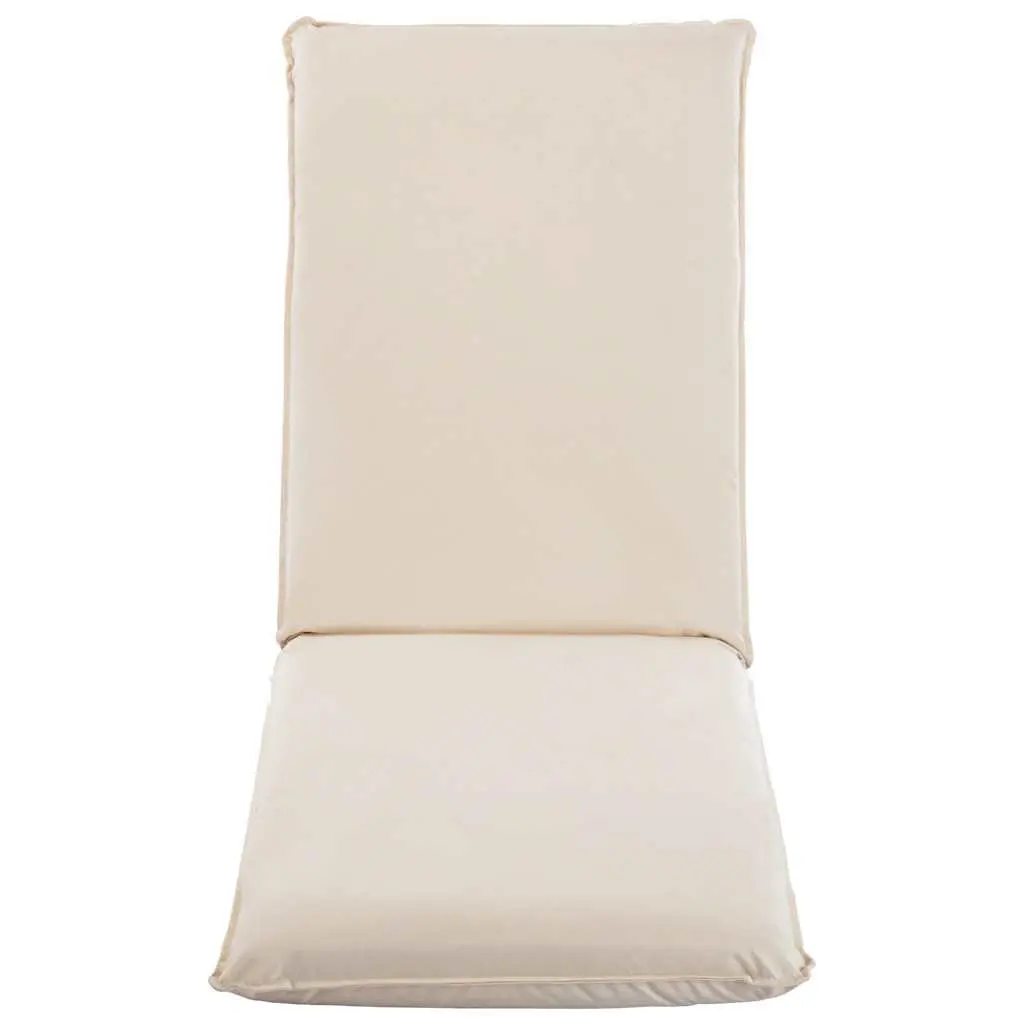 Foldable Sunlounger Outdoor Lounge Chair 5-Level Adjustable White
