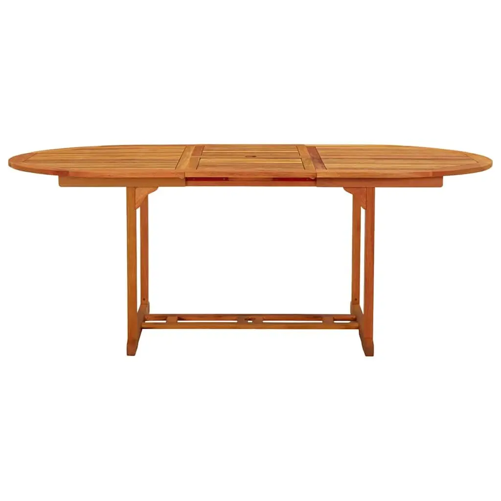 Extendable Solid Wood Garden Table Outdoor Dining Patio Furniture Brown