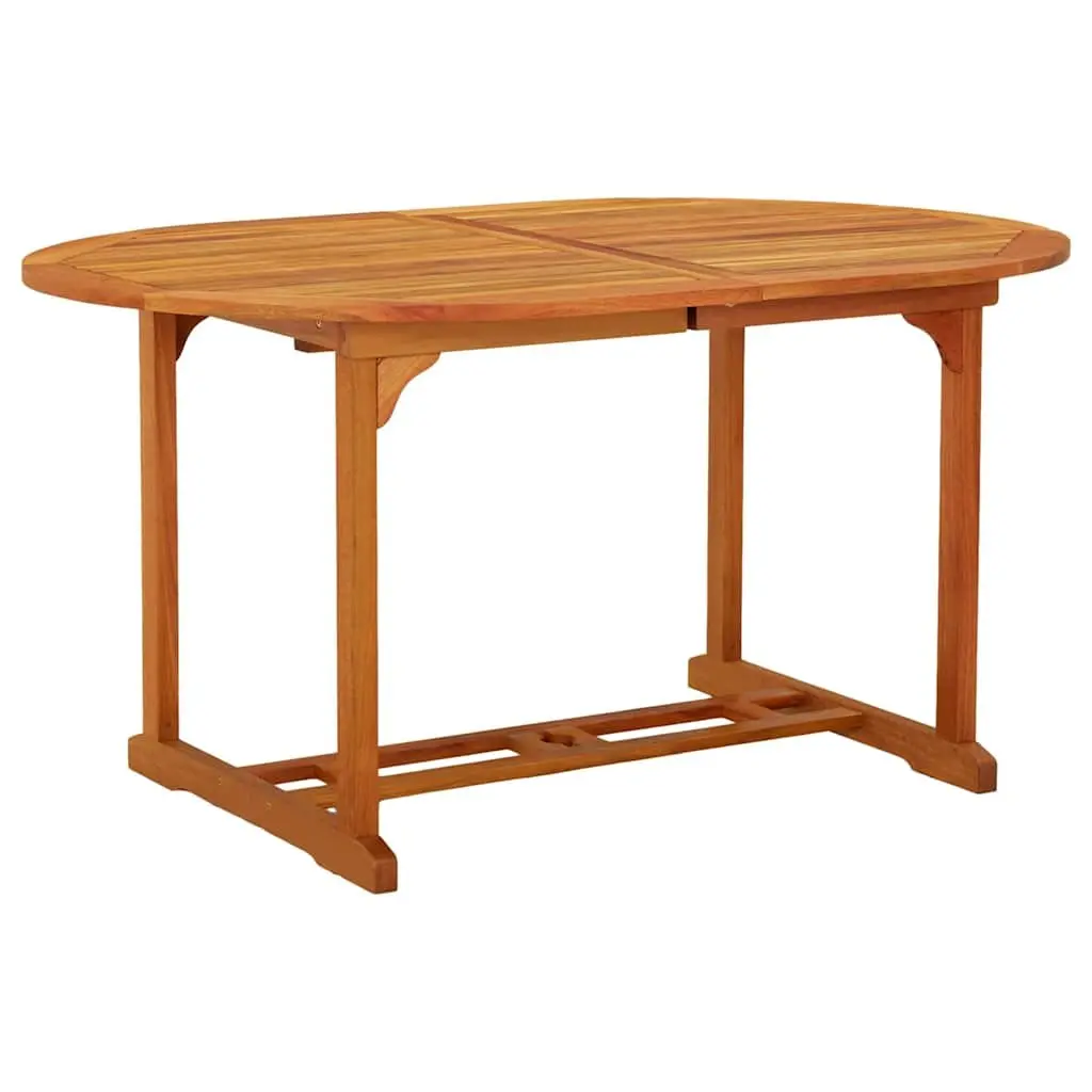Extendable Solid Wood Garden Table Outdoor Dining Patio Furniture Brown