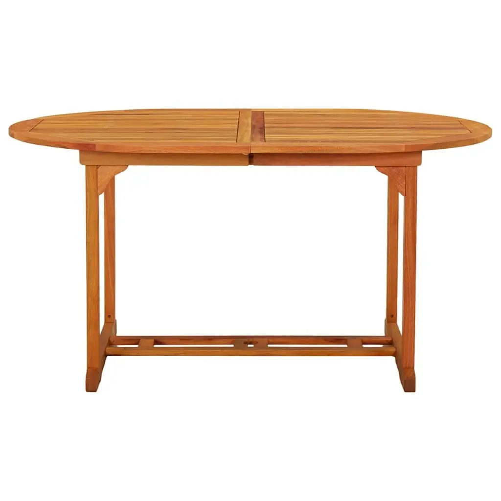 Extendable Solid Wood Garden Table Outdoor Dining Patio Furniture Brown