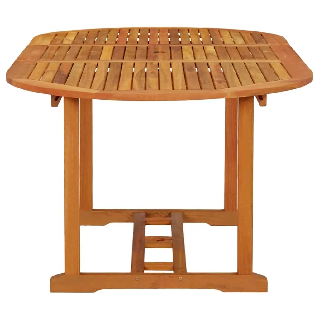 Extendable Solid Wood Garden Table Outdoor Dining Patio Furniture Brown