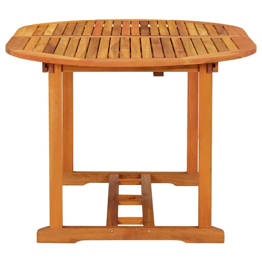 Extendable Solid Wood Garden Table Outdoor Dining Patio Furniture Brown