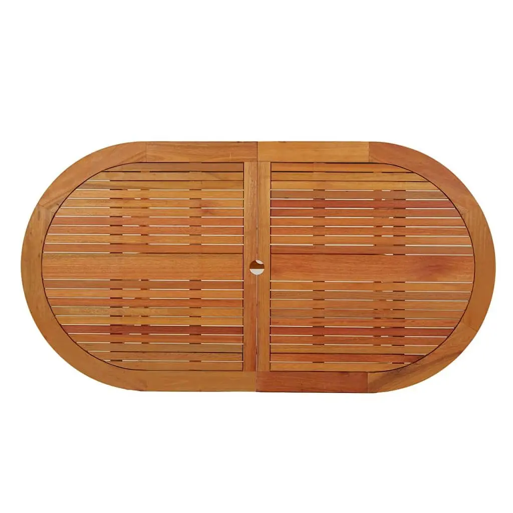 Outdoor Dining Garden Table 160x85x75cm Solid Wood Eucalyptus Brown Patio