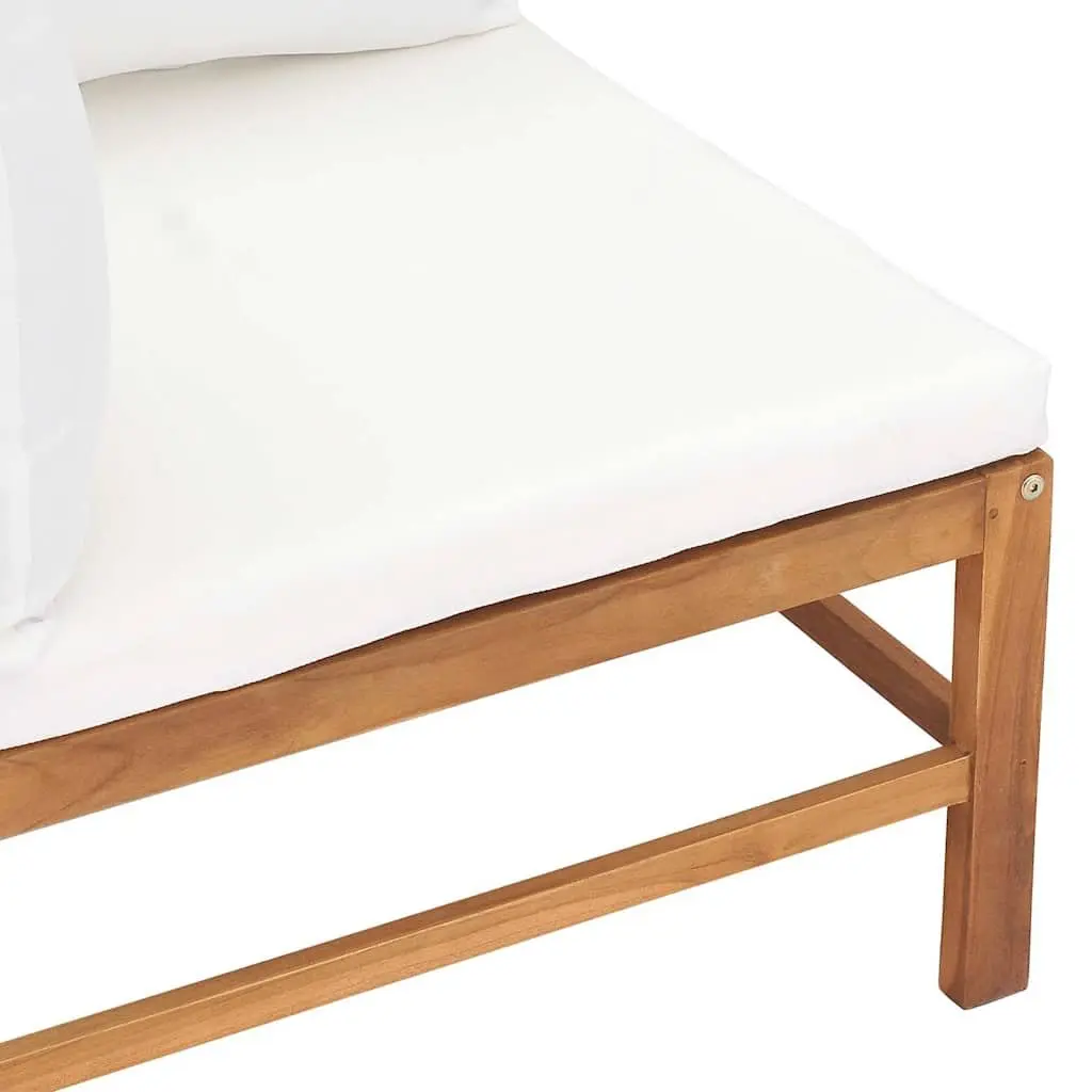 Outdoor Corner Sofa with Teak Wood Frame