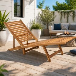 Reliable Outdoor Sun Lounger with Adjustable Features