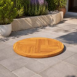 Reliable Round Solid Teak Wood Table Top - 50cm