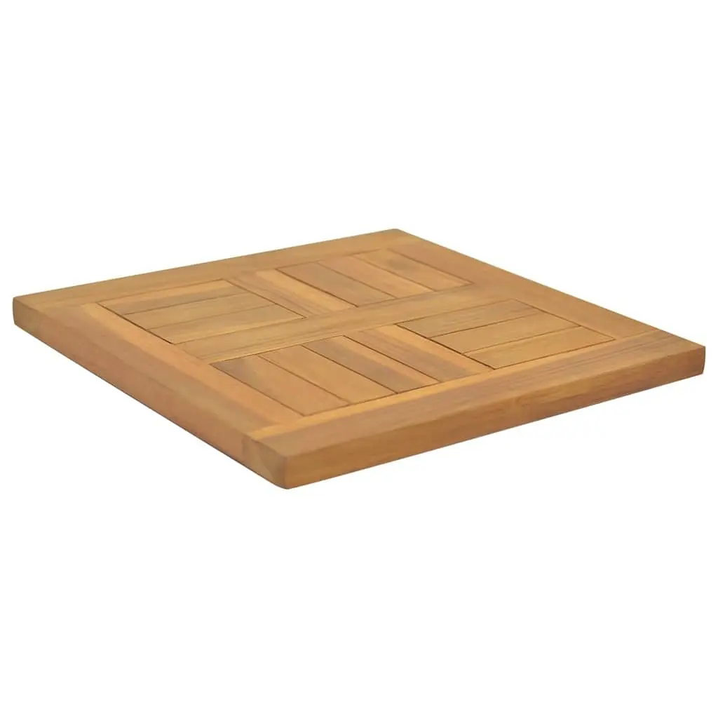 Square Teak Table Top Replacement Surface 40x40x2.5cm Brown