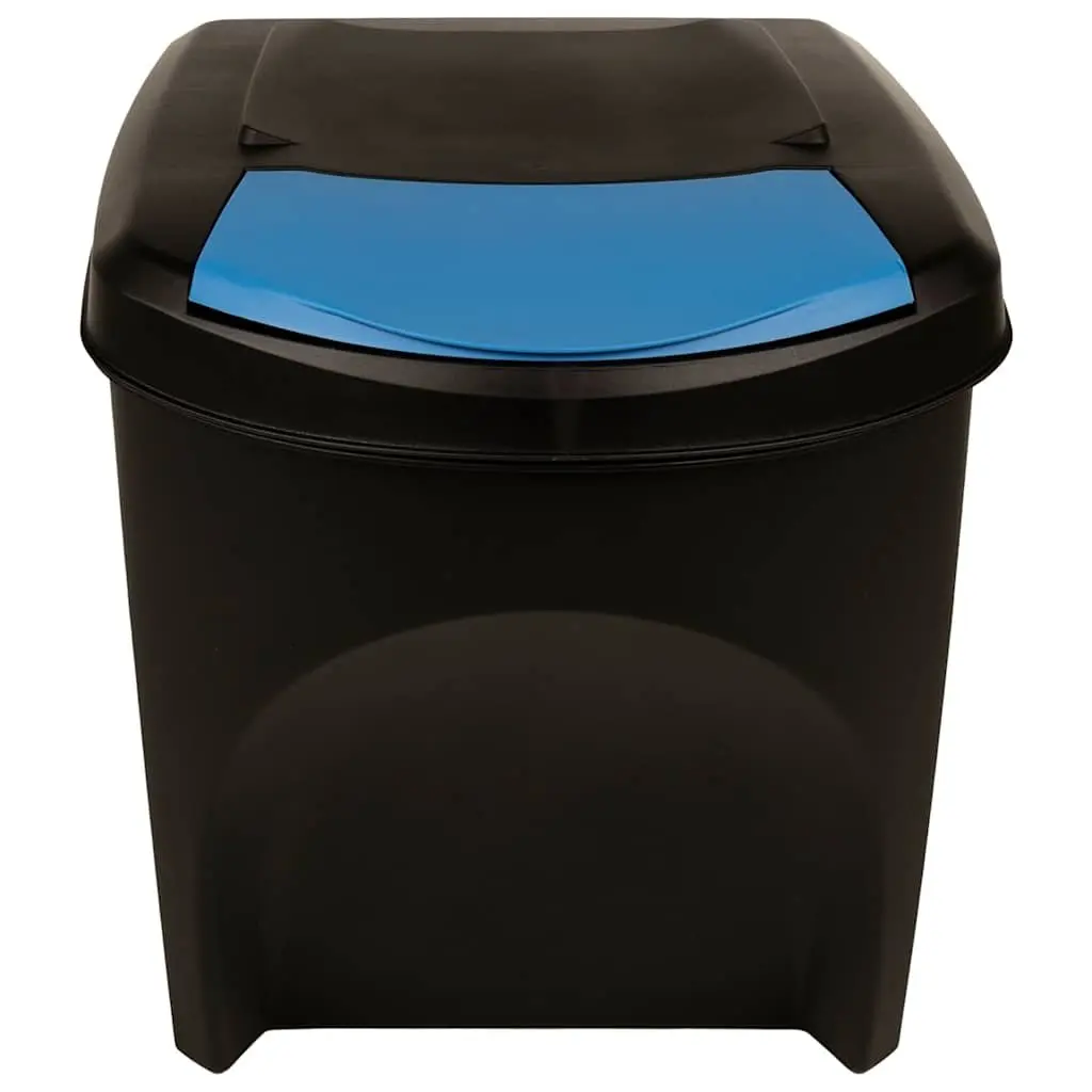 Stackable Garbage Bin Boxes Waste Sorting Containers 100 L Anthracite 4 Piece