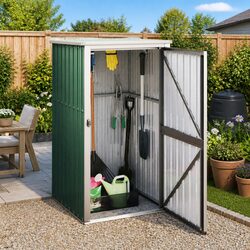 Dependable Green Garden Tool Shed with Minimal Maintenance