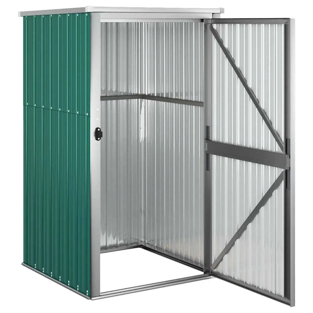 Garden Tool Shed Green 88x89x161cm Galvanised Steel Storage Outdoor