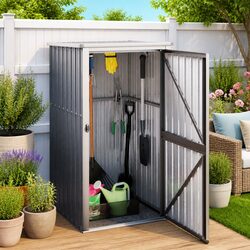 Reliable Grey Garden Tool Shed for Your Outdoor Needs